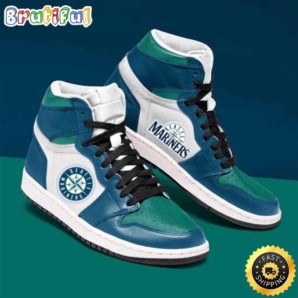 Sportswearmerch Seattle Mariners MLB AJ1 High Sneakers Shoes For Men And Women