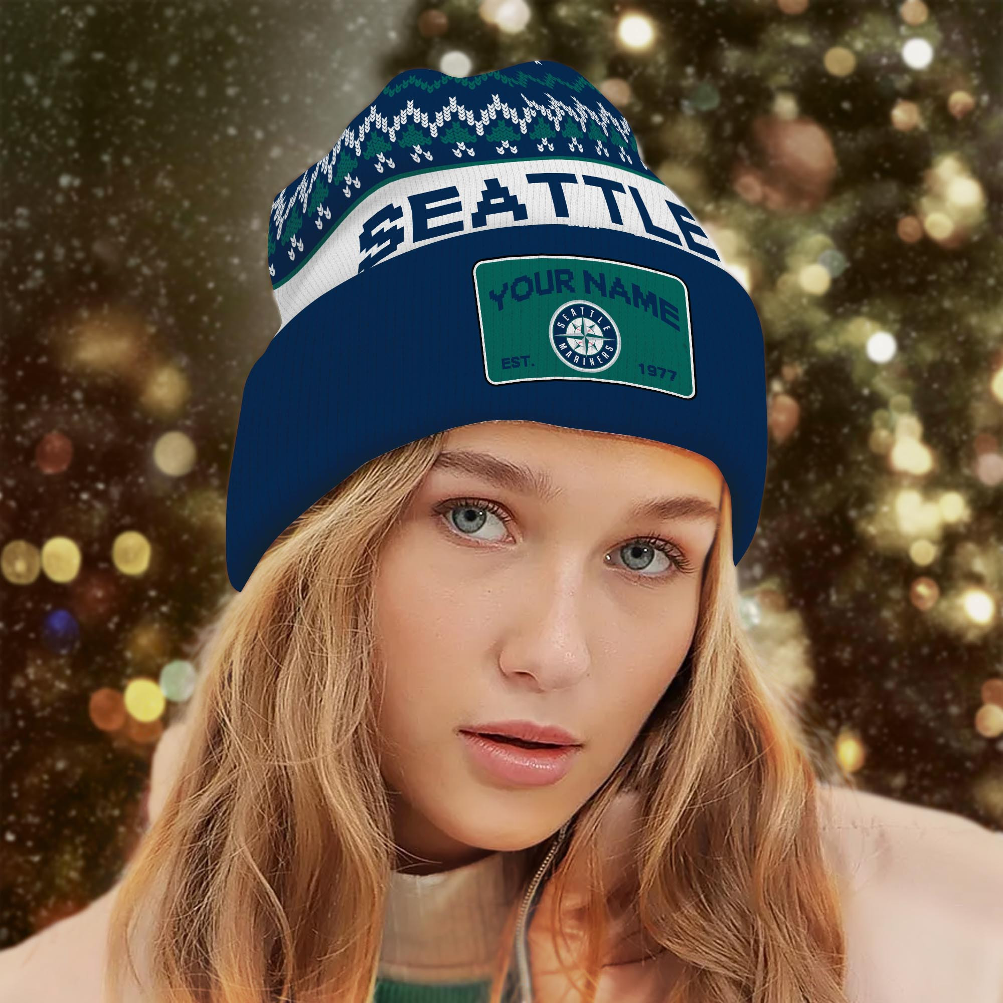 Sportswearmerch Seattle Mariners MLB Christmas Beanie Hat For Fan