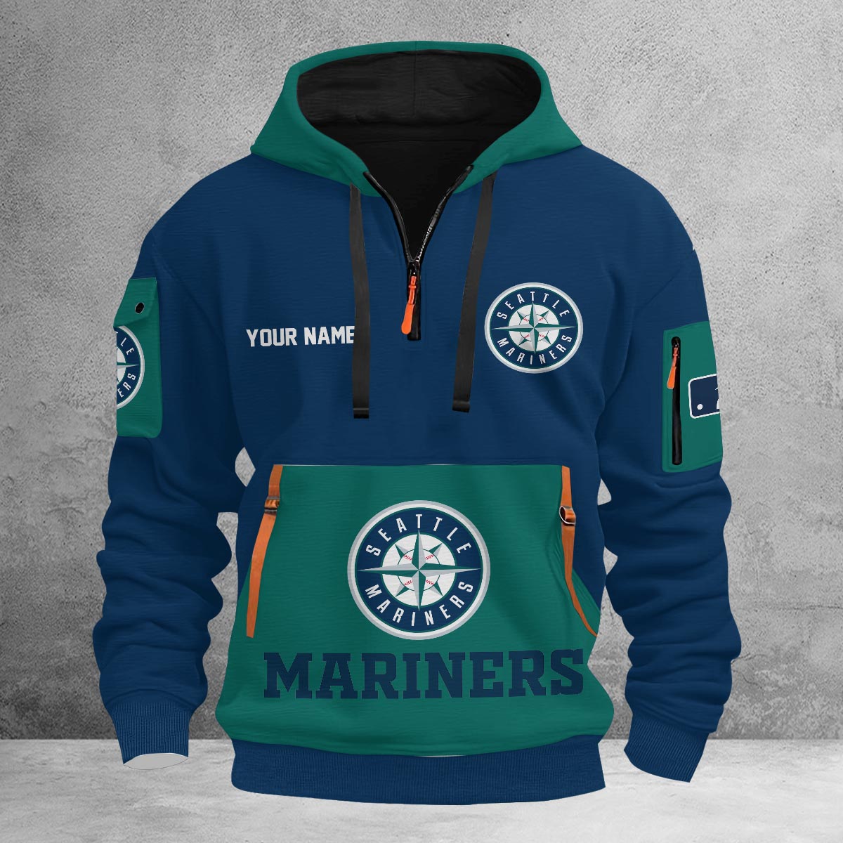 Sportswearmerch Seattle Mariners MLB Half Zip Hoodie Personalized For Fan