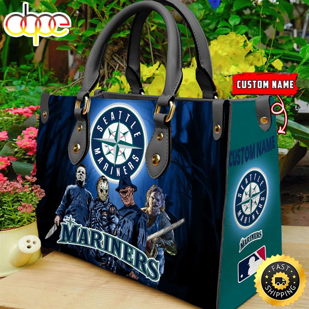 Sportswearmerch Seattle Mariners MLB Women Leather Hand Bag For Fan