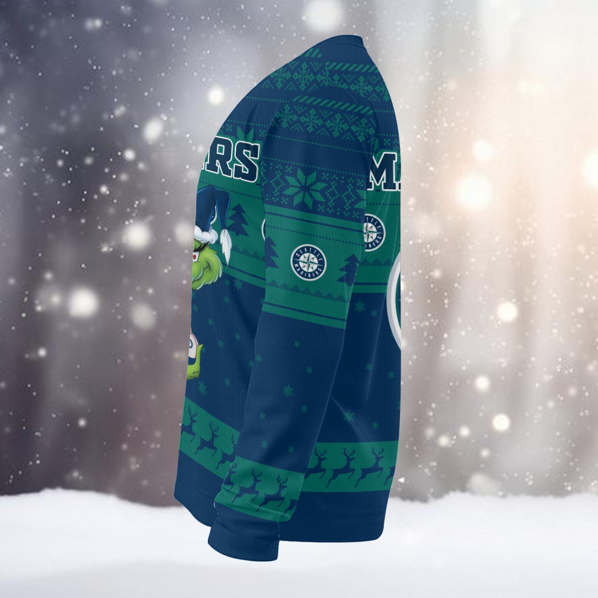 Sportswearmerch Seattle Mariners MLB x Grinch Christmas Ugly Sweater For Fans