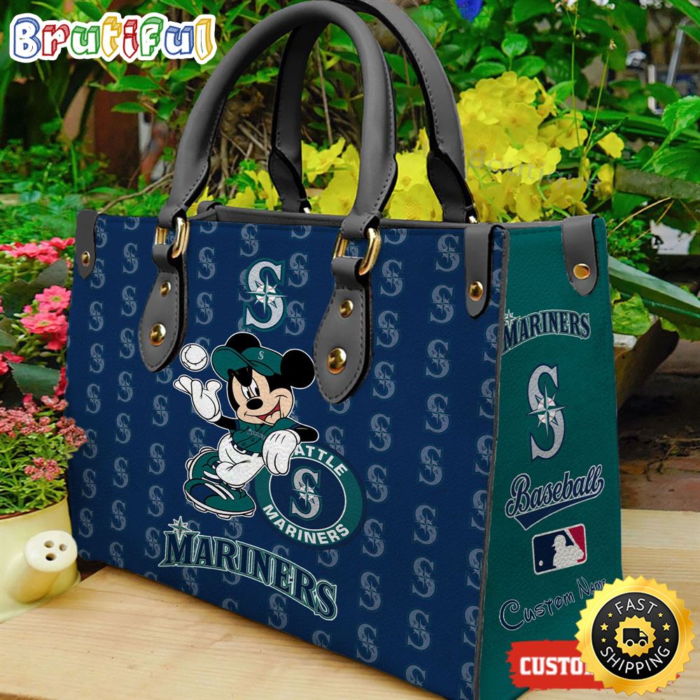 Sportswearmerch Seattle Mariners MLB x Mickey Leather Handbag For Fan