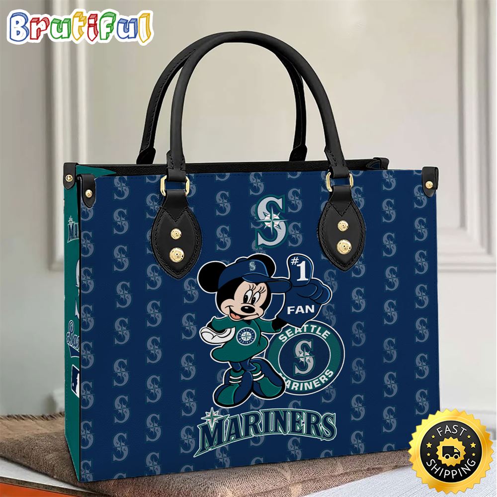 Sportswearmerch Seattle Mariners MLB x Minnie Leather Handbag For Fan