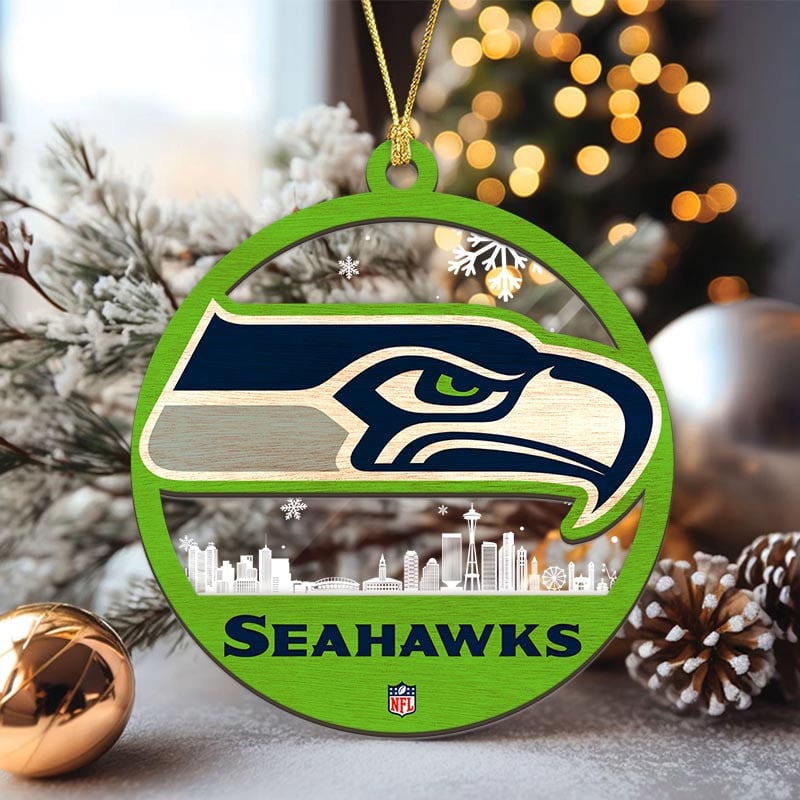 Sportswearmerch Seattle Seahawks NFL Acrylic Mix Wooden Ornament Gift For Fans