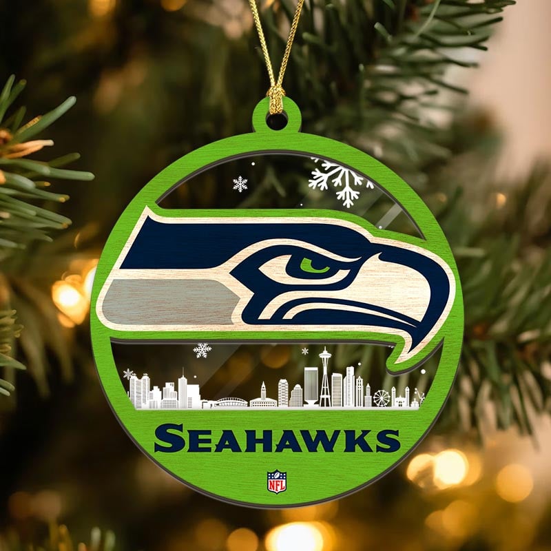 Sportswearmerch Seattle Seahawks NFL Acrylic Mix Wooden Ornament Gift For Fans