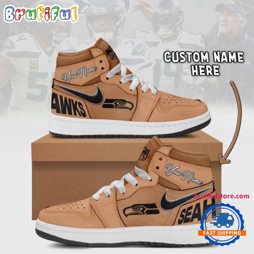 Sportswearmerch Seattle Seahawks NFL AJ1 High Sneakers Shoes For Men And Women