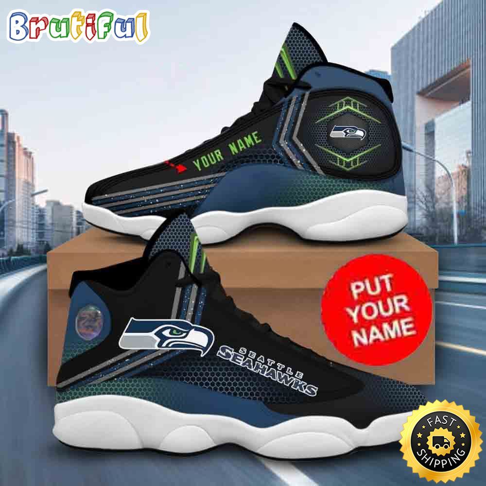 Sportswearmerch Seattle Seahawks NFL AJ13 Sneakers Shoes For Men And Women