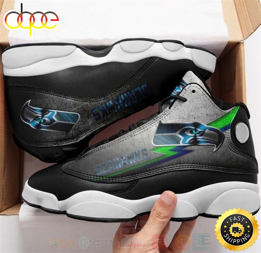 Sportswearmerch Seattle Seahawks NFL AJ13 Sneakers Shoes For Men And Women