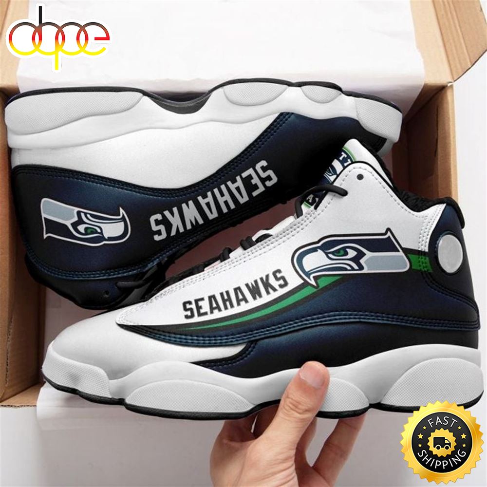 Sportswearmerch Seattle Seahawks NFL AJ13 Sneakers Shoes For Men And Women