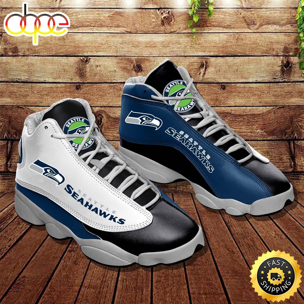 Sportswearmerch Seattle Seahawks NFL AJ13 Sneakers Shoes For Men And Women
