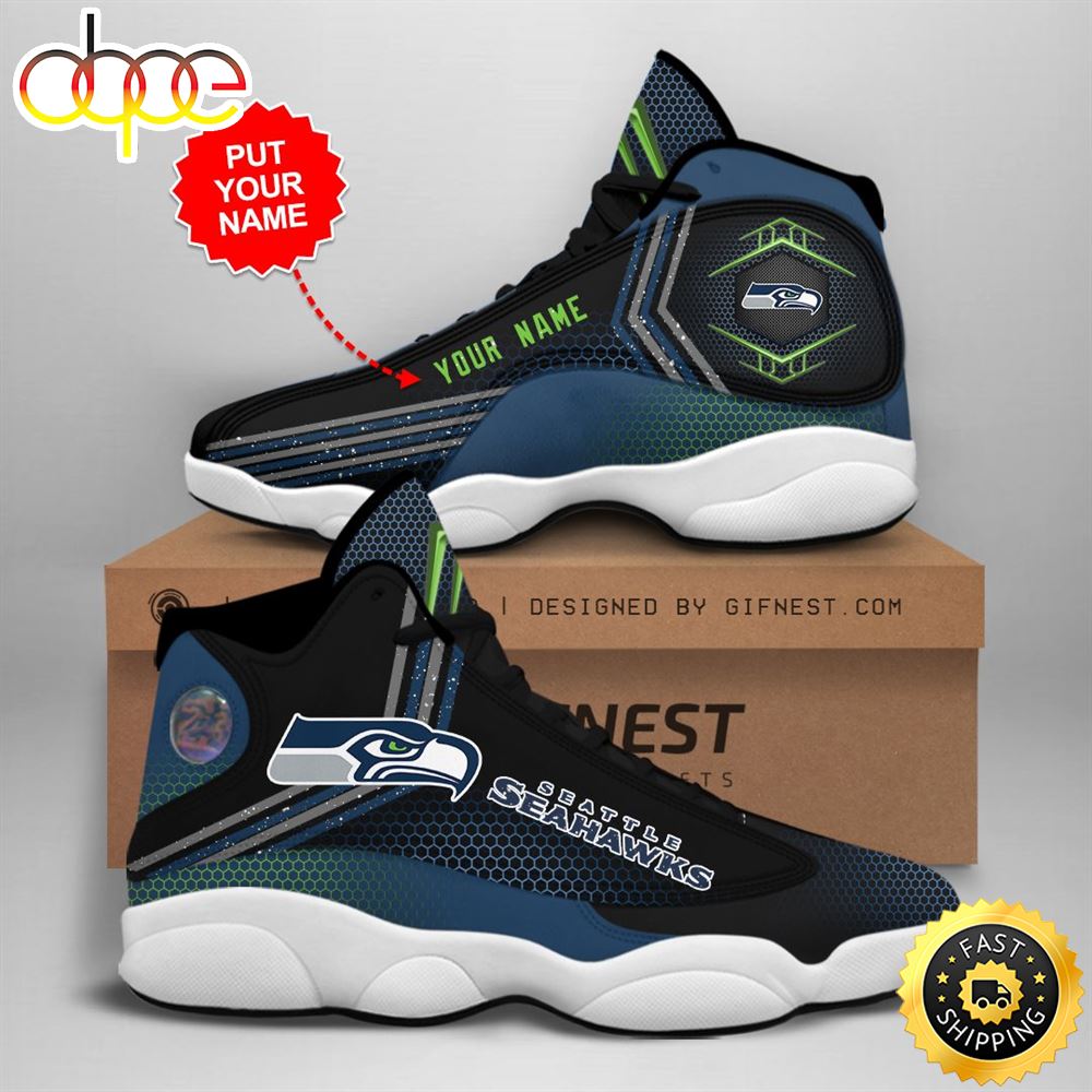 Sportswearmerch Seattle Seahawks NFL AJ13 Sneakers Shoes For Men And Women
