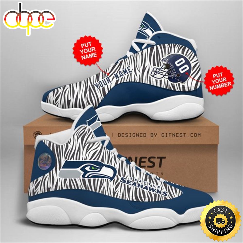 Sportswearmerch Seattle Seahawks NFL AJ13 Sneakers Shoes For Men And Women