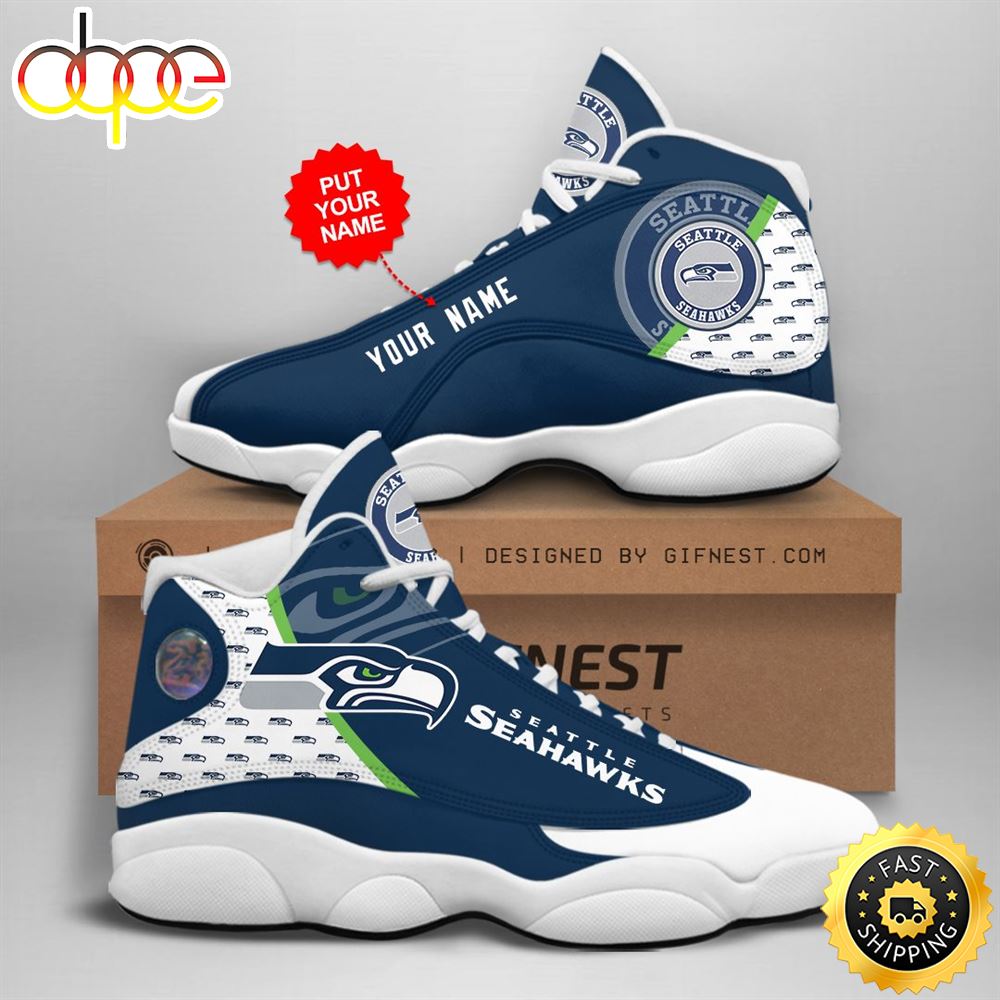Sportswearmerch Seattle Seahawks NFL AJ13 Sneakers Shoes For Men And Women