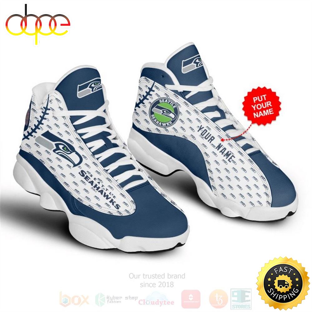 Sportswearmerch Seattle Seahawks NFL AJ13 Sneakers Shoes For Men And Women