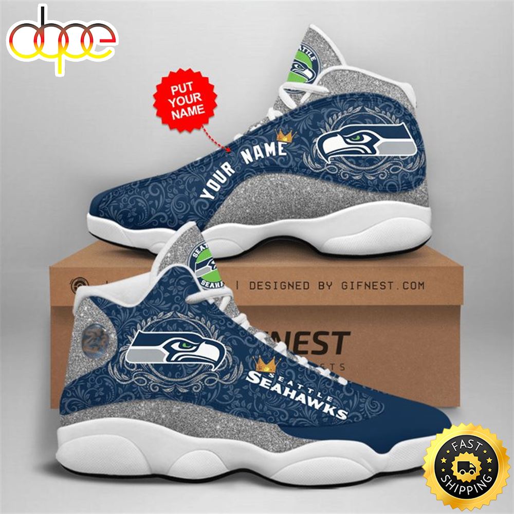 Sportswearmerch Seattle Seahawks NFL AJ13 Sneakers Shoes For Men And Women