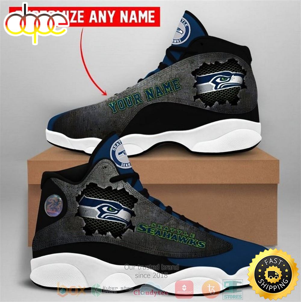 Sportswearmerch Seattle Seahawks NFL AJ13 Sneakers Shoes For Men And Women