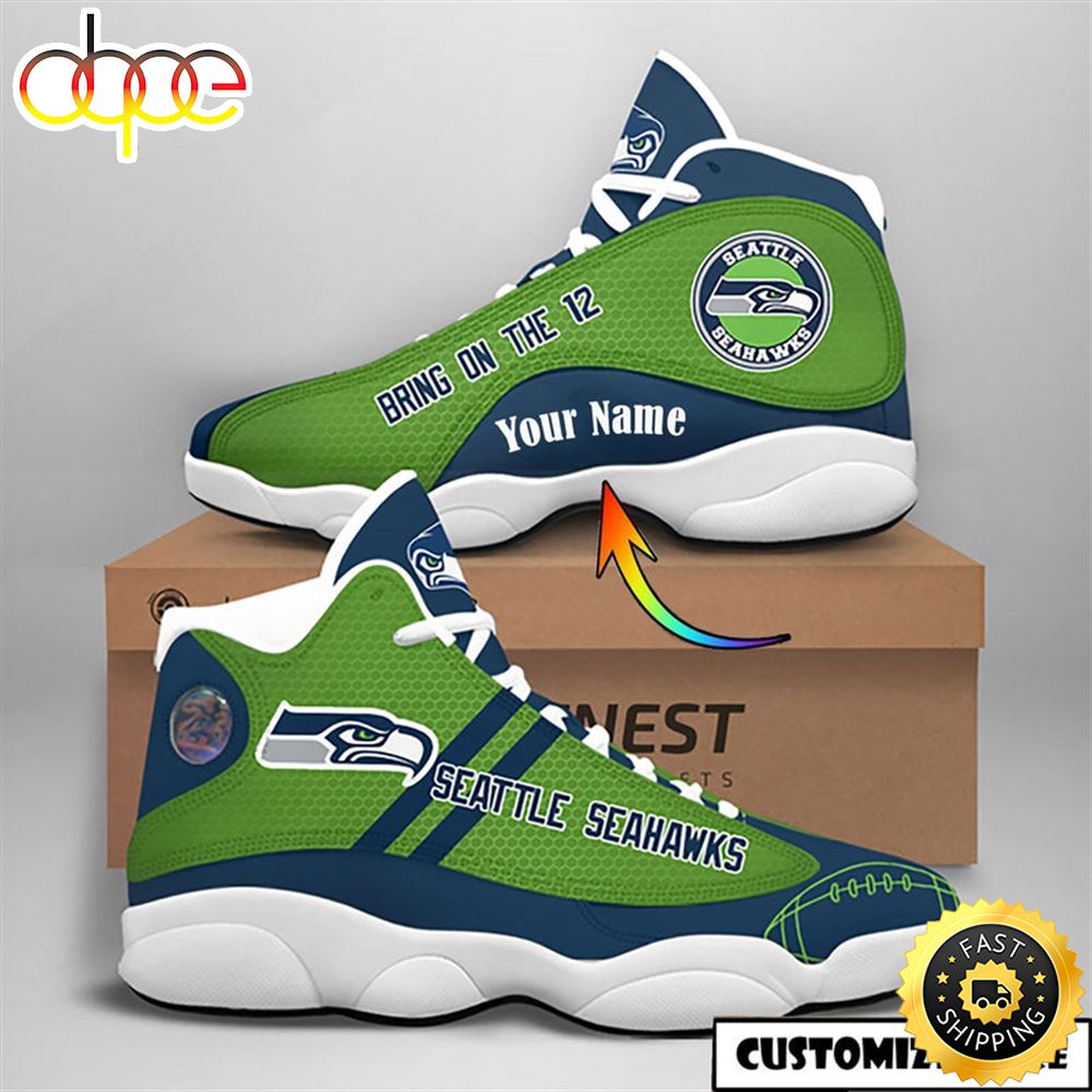 Sportswearmerch Seattle Seahawks NFL AJ13 Sneakers Shoes For Men And Women