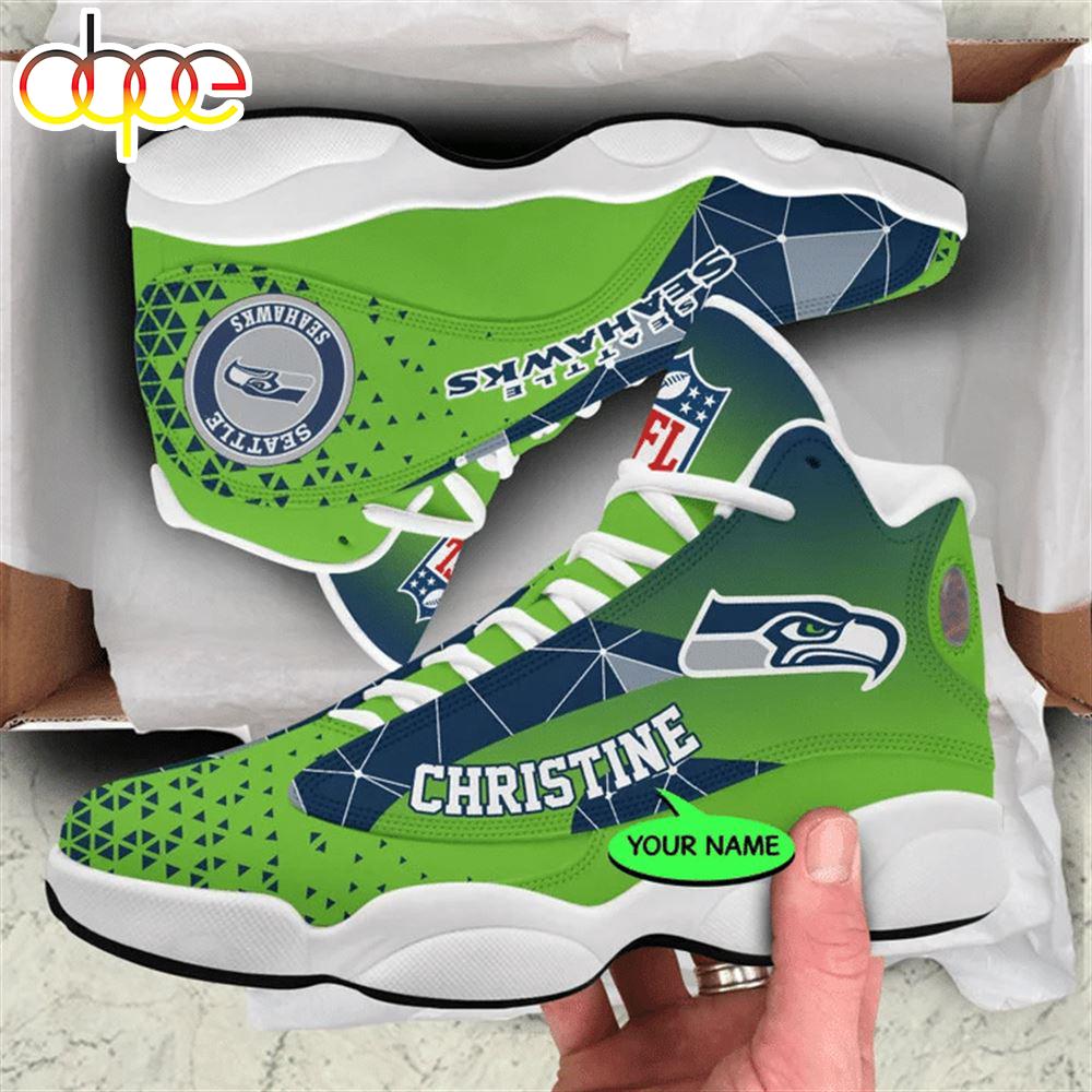 Sportswearmerch Seattle Seahawks NFL AJ13 Sneakers Shoes For Men And Women