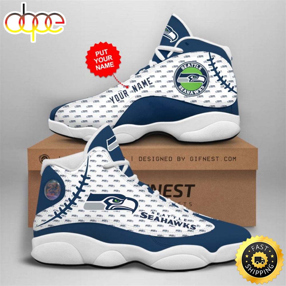 Sportswearmerch Seattle Seahawks NFL AJ13 Sneakers Shoes For Men And Women