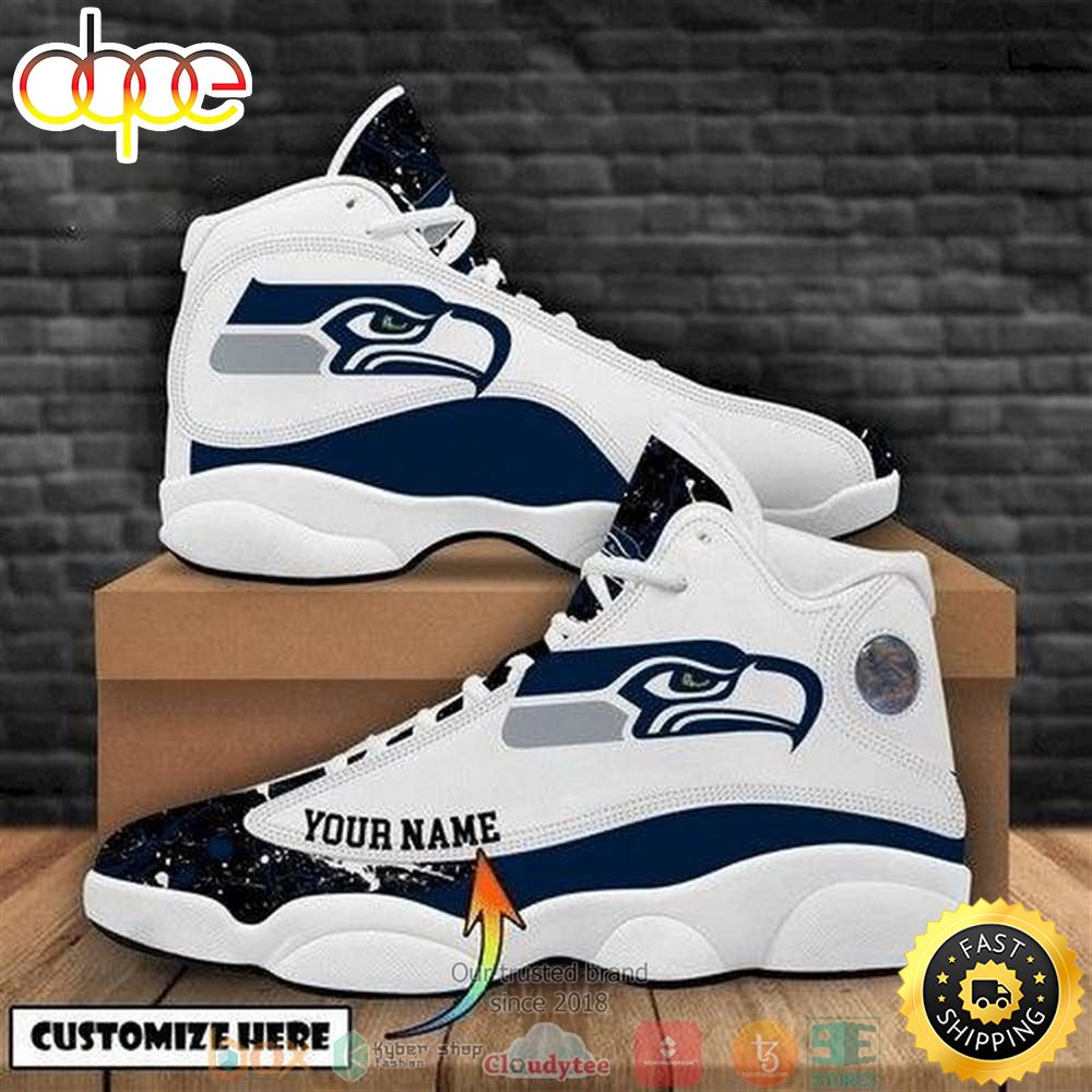 Sportswearmerch Seattle Seahawks NFL AJ13 Sneakers Shoes For Men And Women