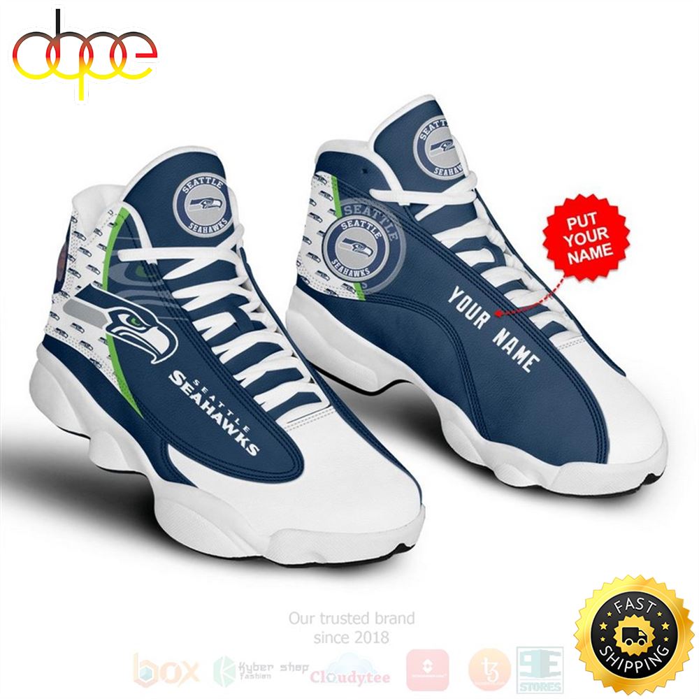 Sportswearmerch Seattle Seahawks NFL AJ13 Sneakers Shoes For Men And Women