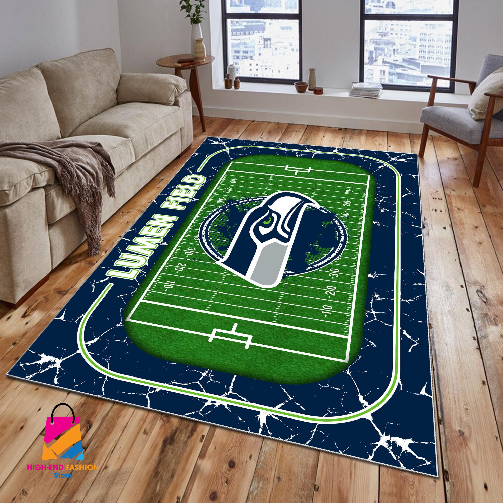 Sportswearmerch Seattle Seahawks NFL Area Rug For Fan