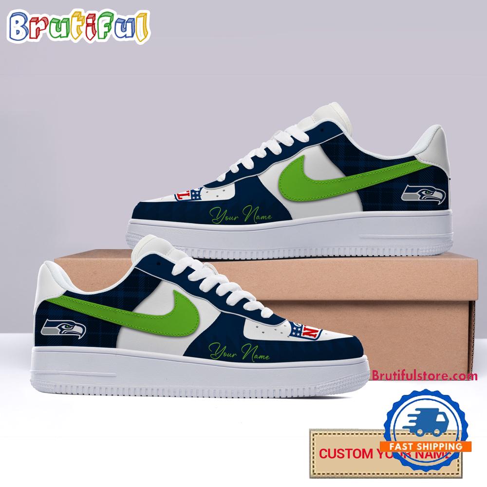 Sportswearmerch Seattle Seahawks NFL Christmas Logo Pattern Custom Air Low-Top Shoes For Men And Women