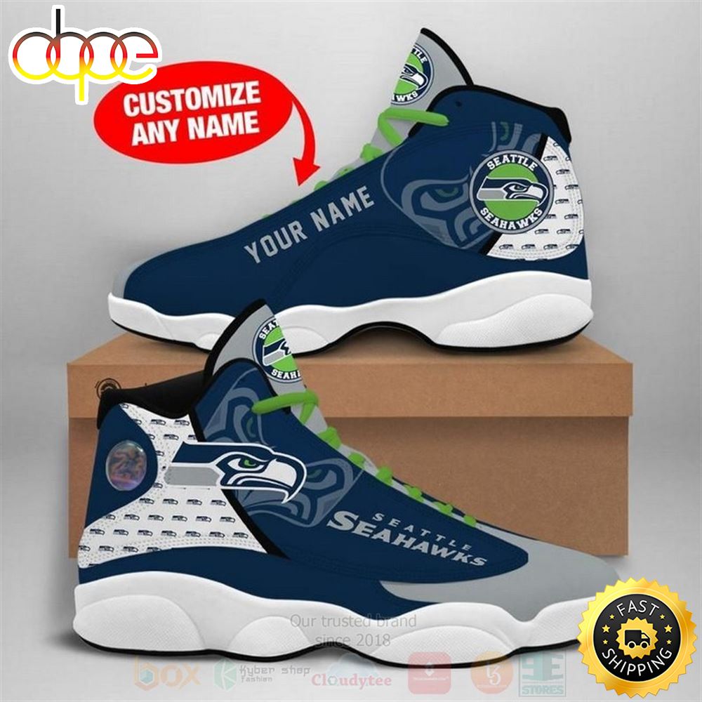 Sportswearmerch Seattle Seahawks NFL Football AJ13 Sneakers Shoes For Men And Women