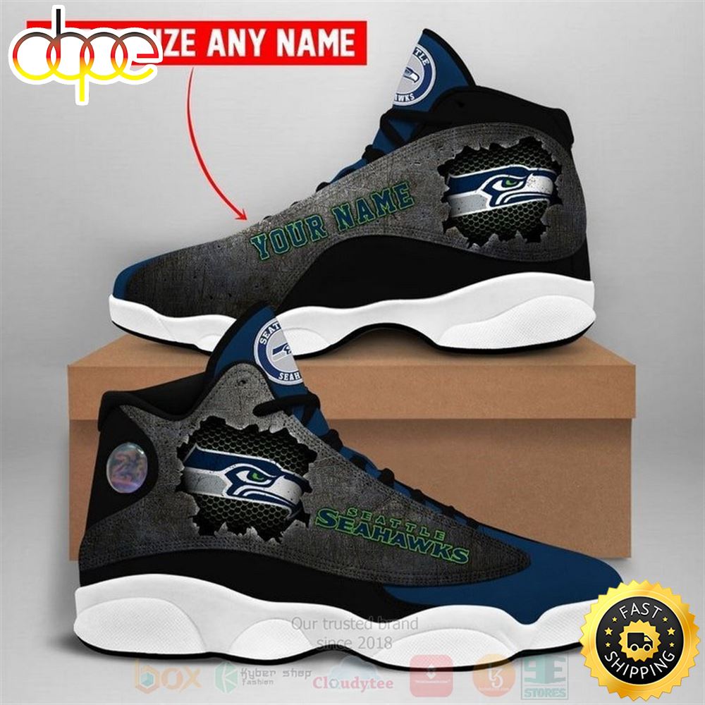 Sportswearmerch Seattle Seahawks NFL Football AJ13 Sneakers Shoes For Men And Women