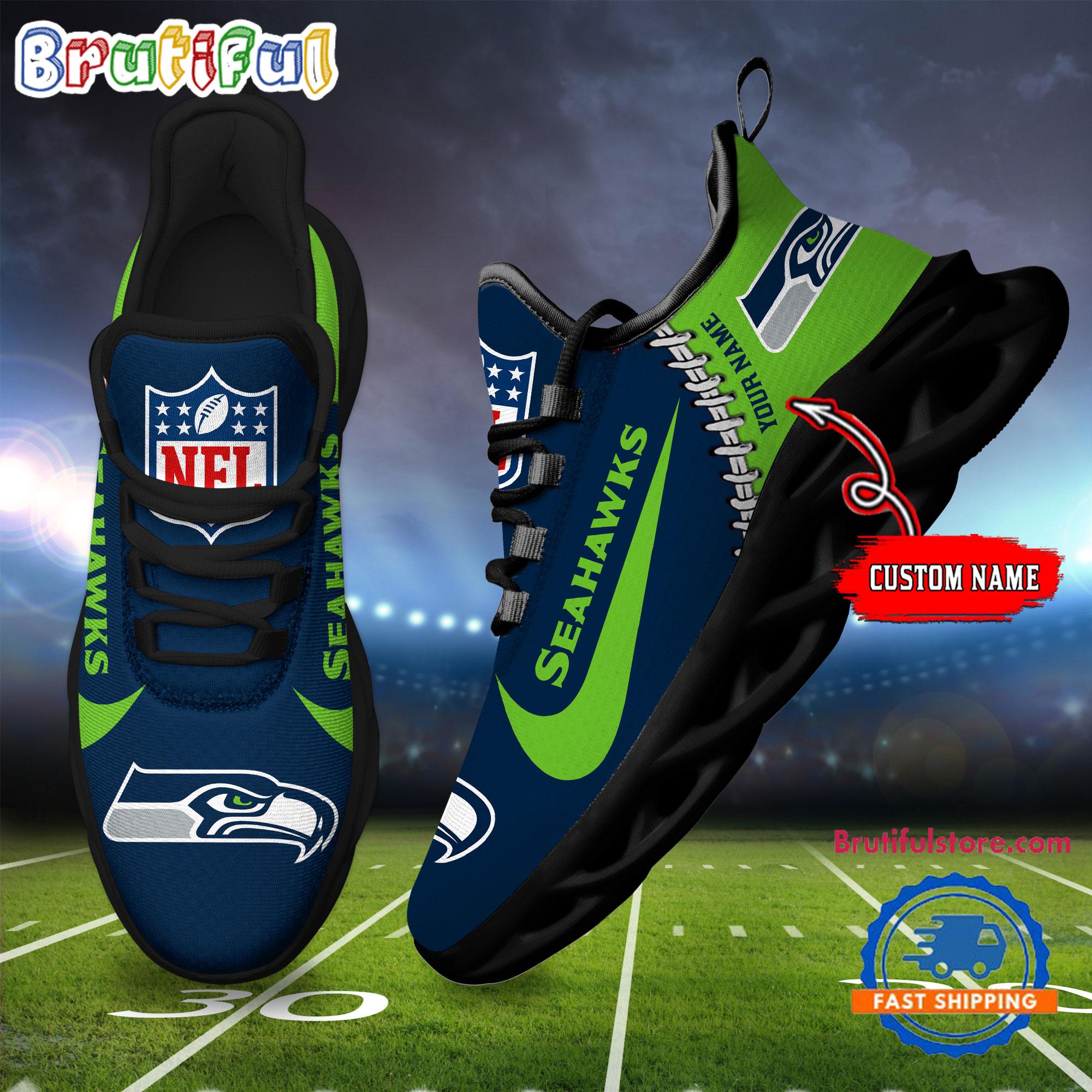 Sportswearmerch Seattle Seahawks NFL Football New Season Sneaker Max Soul Shoes For Fan