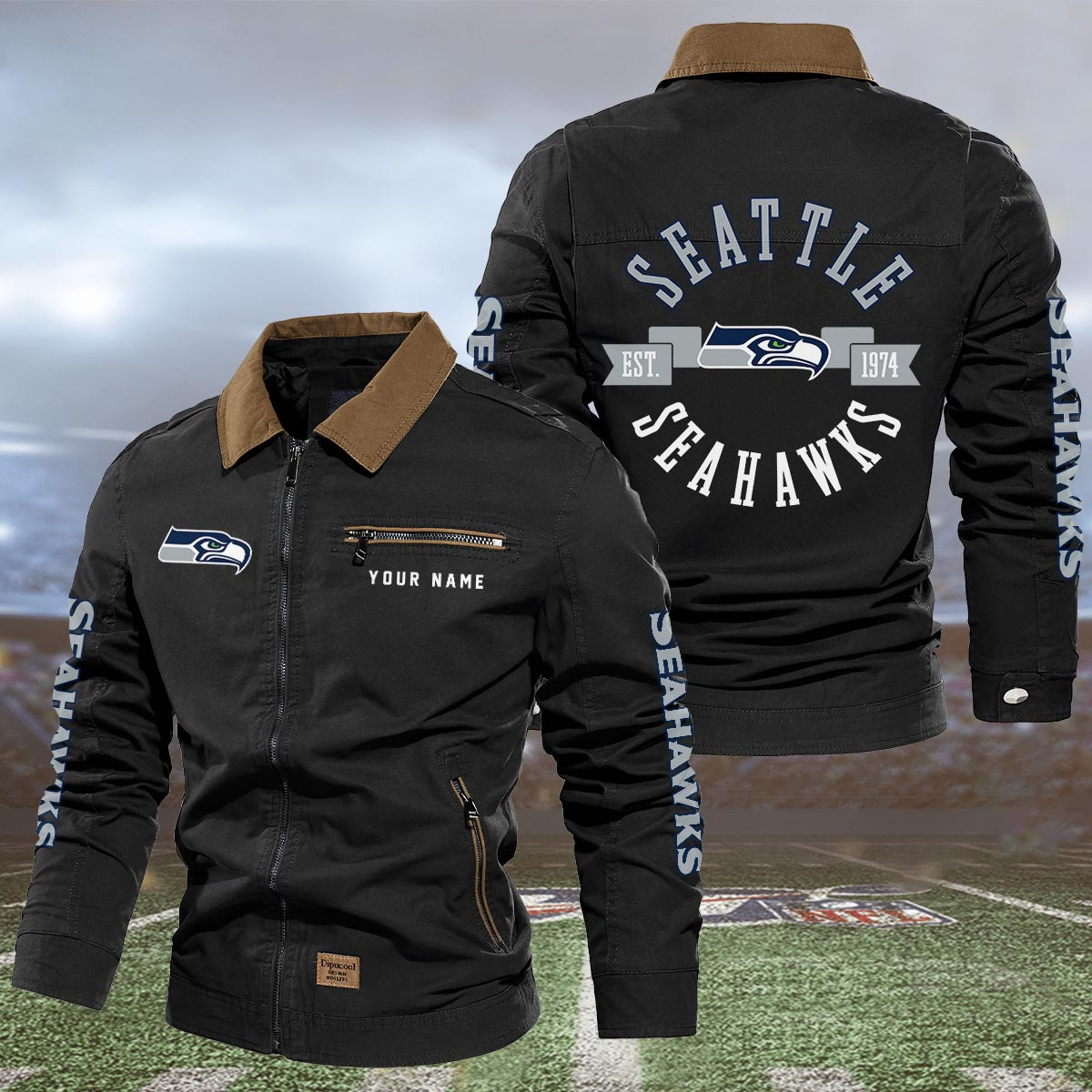 Sportswearmerch Seattle Seahawks NFL Lapel Jacket For Fan