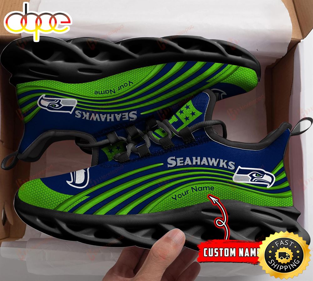 Sportswearmerch Seattle Seahawks NFL Personalized Max Soul Shoes Sneakers For Men And Women