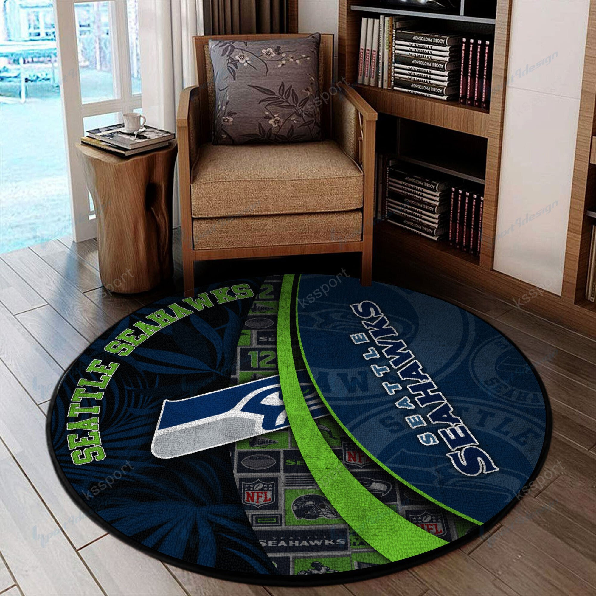 Sportswearmerch Seattle Seahawks NFL Round Rug For Fan