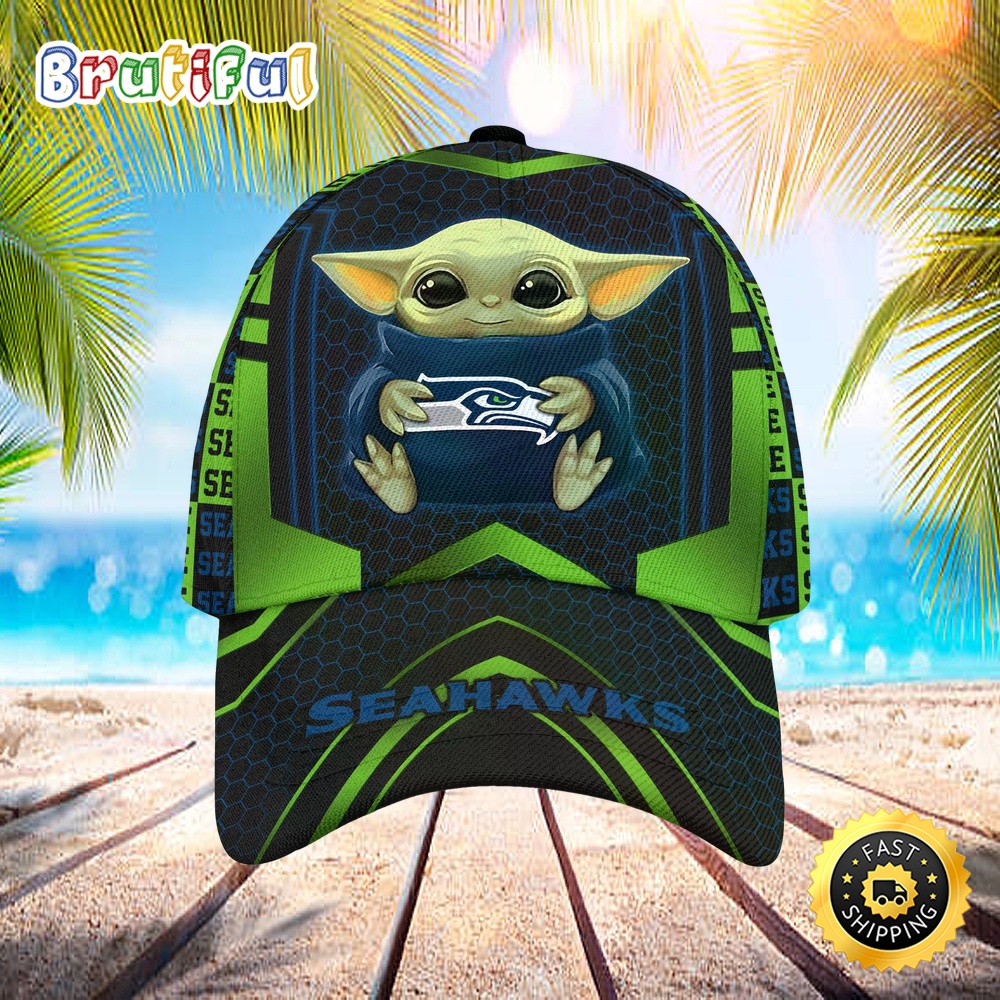 Sportswearmerch Seattle Seahawks NFL x Baby Yoda Classic Cap For Fan