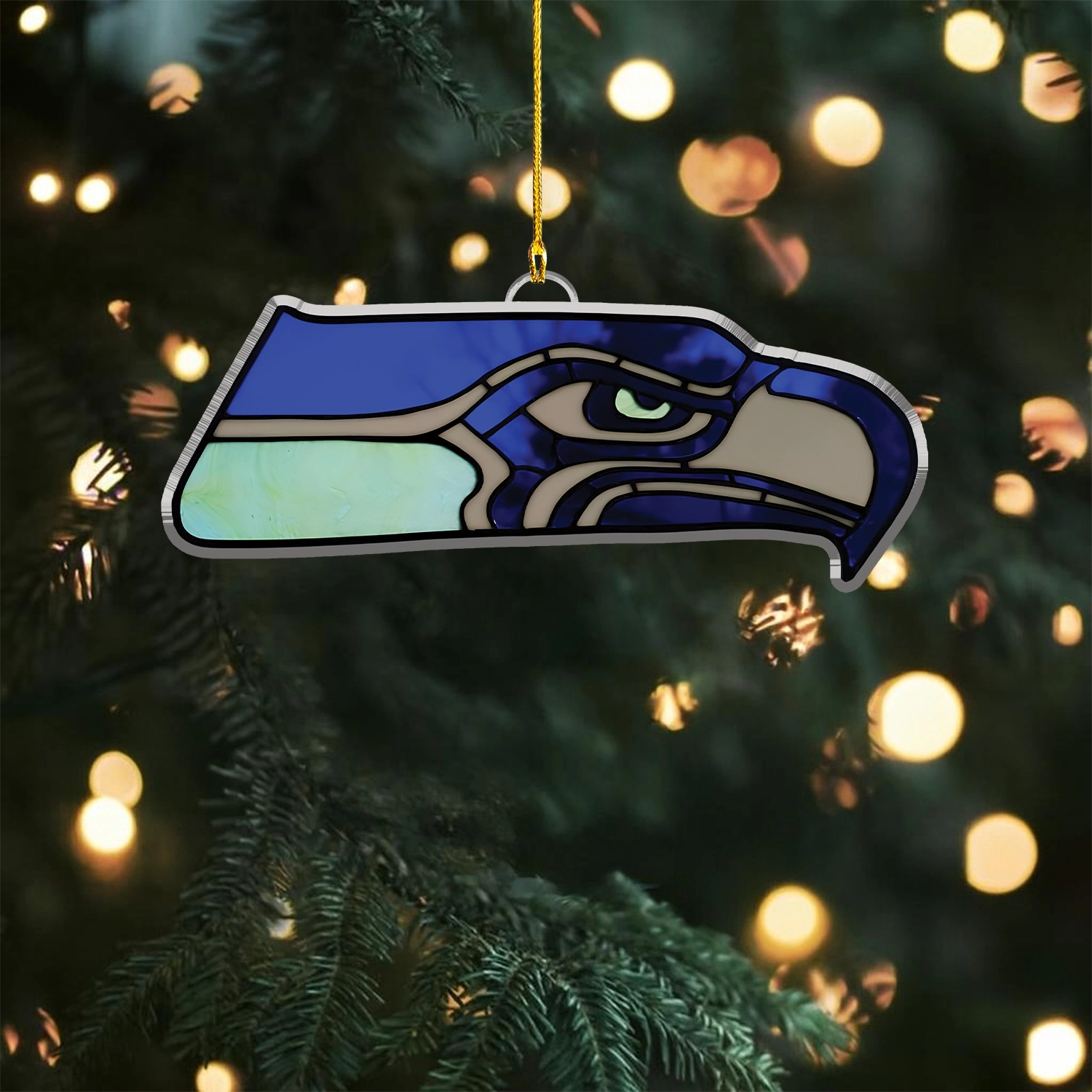 Sportswearmerch Seattle Seahawks NFL x Christmas Acrylic Ornament Gift For Fans
