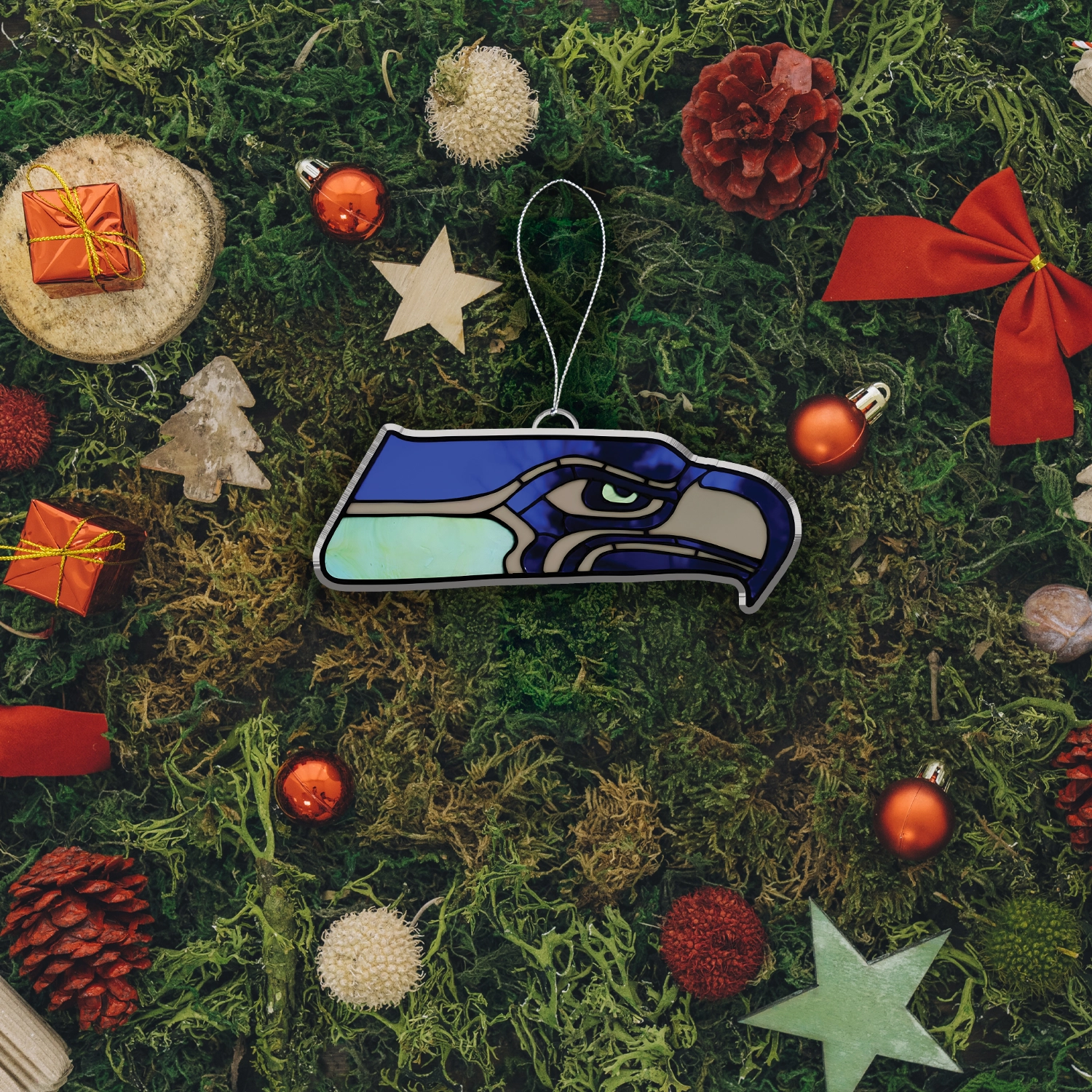 Sportswearmerch Seattle Seahawks NFL x Christmas Acrylic Ornament Gift For Fans