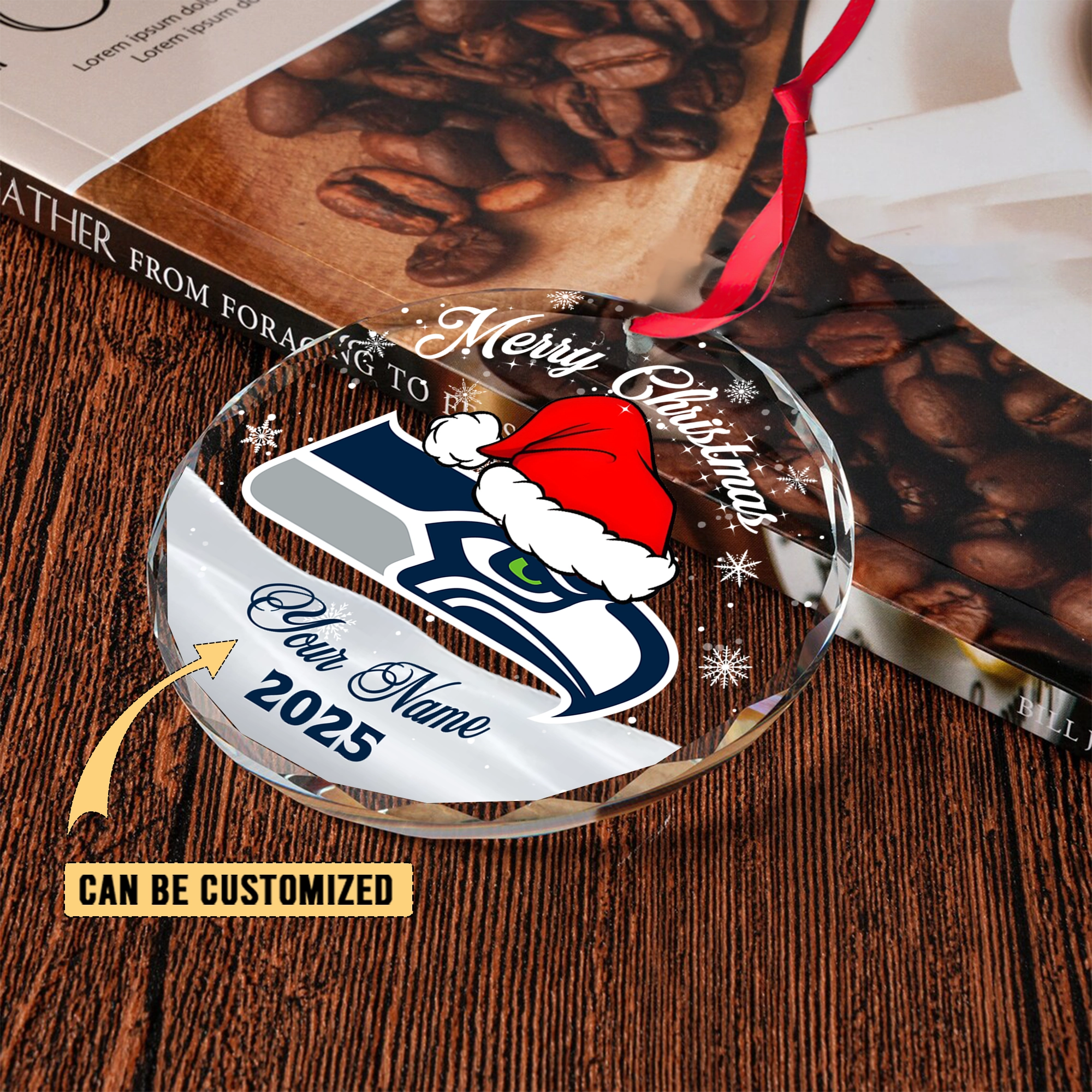 Sportswearmerch Seattle Seahawks NFL x Christmas Glass Ornament Gift For Fan