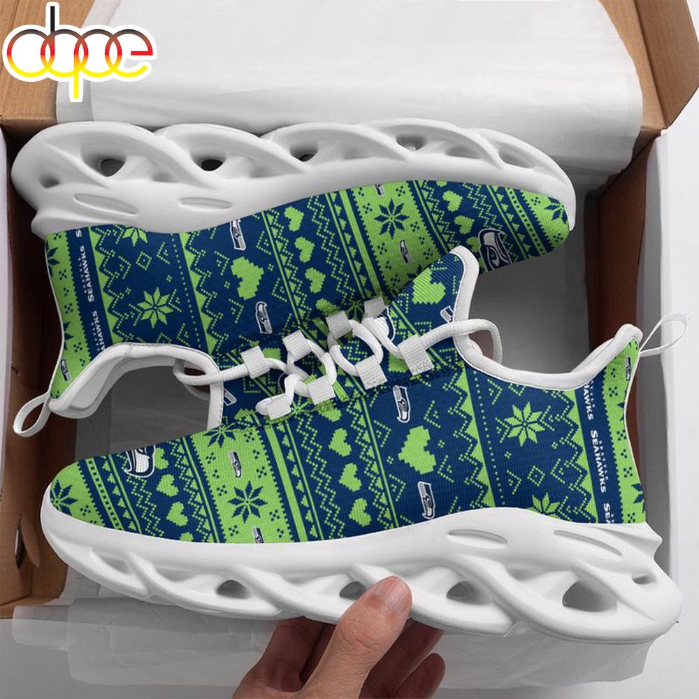 Sportswearmerch Seattle Seahawks NFL X-max Patterns Christmas Max Soul Shoes Sneakers For Men And Women
