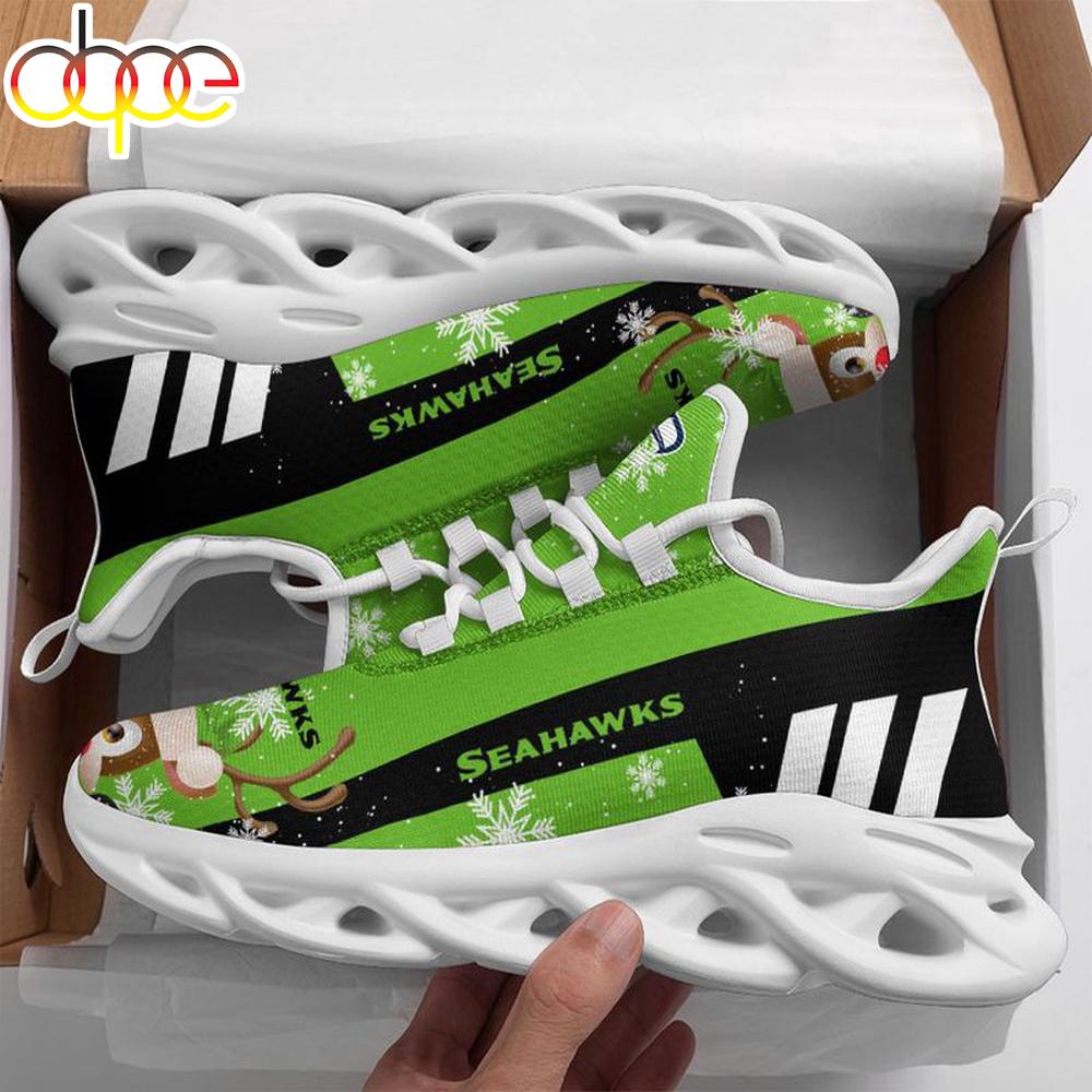 Sportswearmerch Seattle Seahawks NFL X-max Reindeer Christmas Max Soul Shoes Sneakers For Men And Women