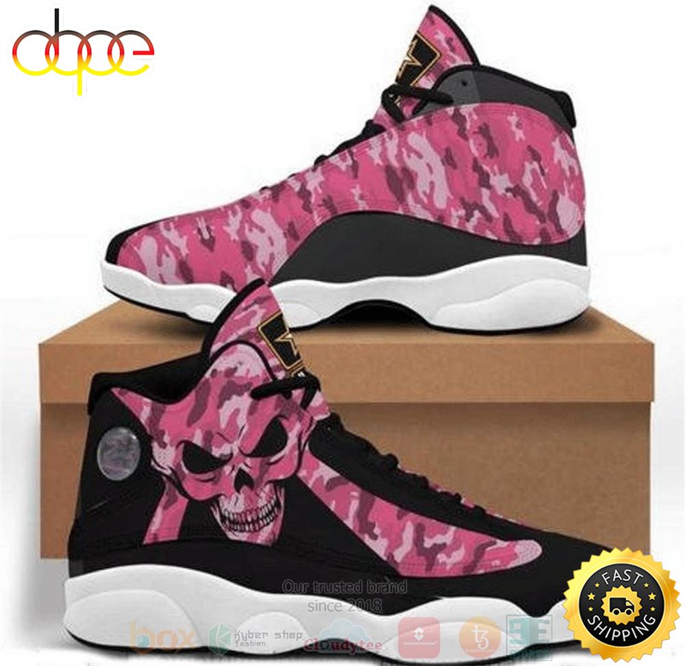 Sportswearmerch Skull Fight Like A Girl Breast Cancer Awareness AJ13 Sneakers Shoes For Men And Women