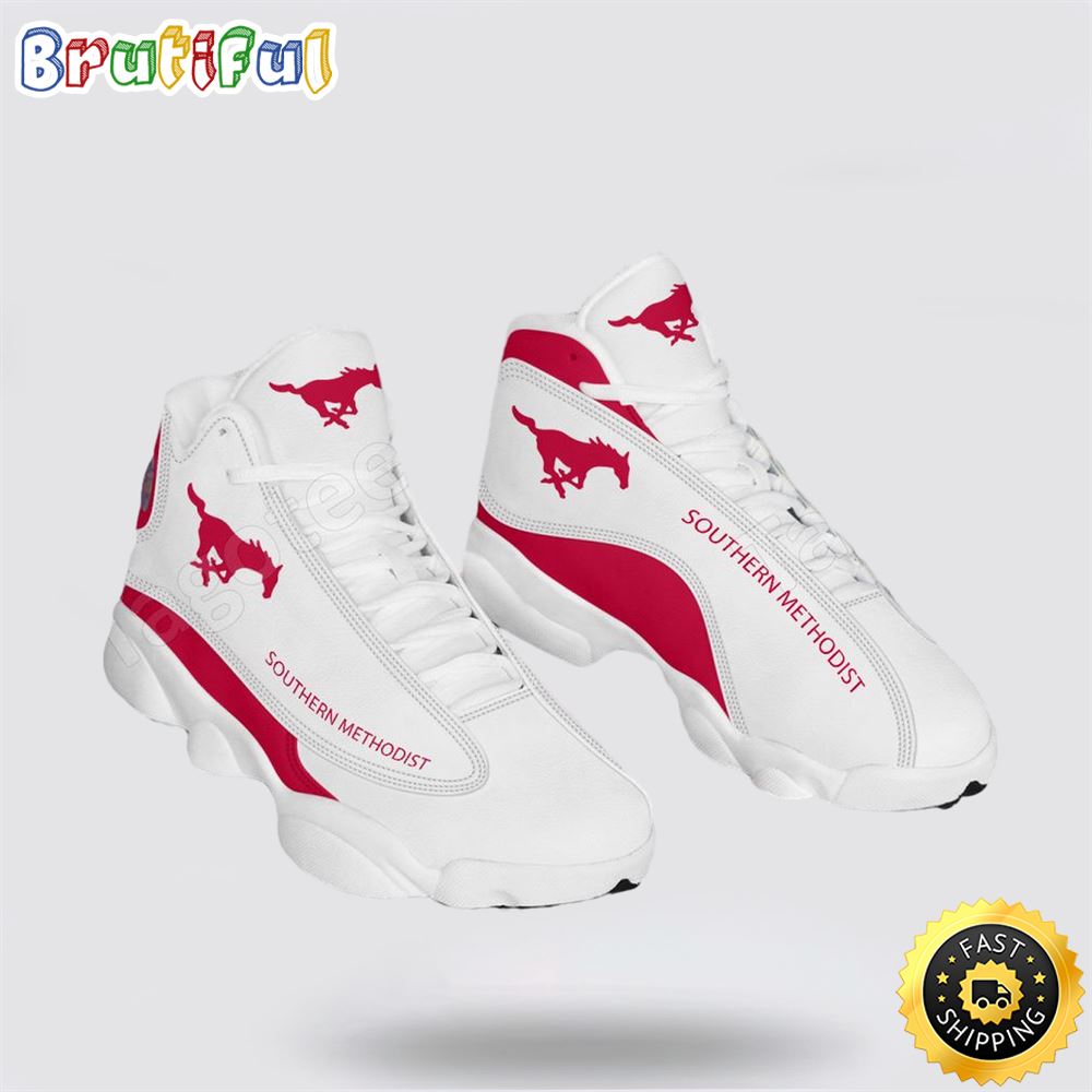 Sportswearmerch SMU Mustangs NCAA AJ13 Sneakers Shoes For Men And Women