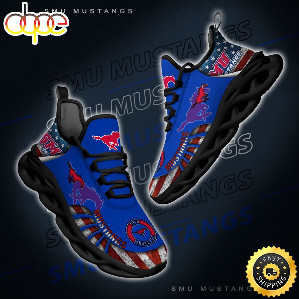 Sportswearmerch SMU Mustangs NCAA Max Soul Shoes Sneakers For Men And Women