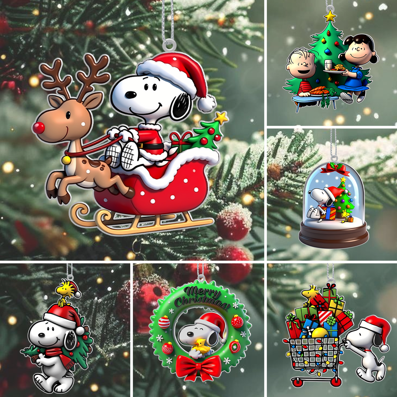 Sportswearmerch Snoopy x Christmas Acrylic Ornament Gift For Fans