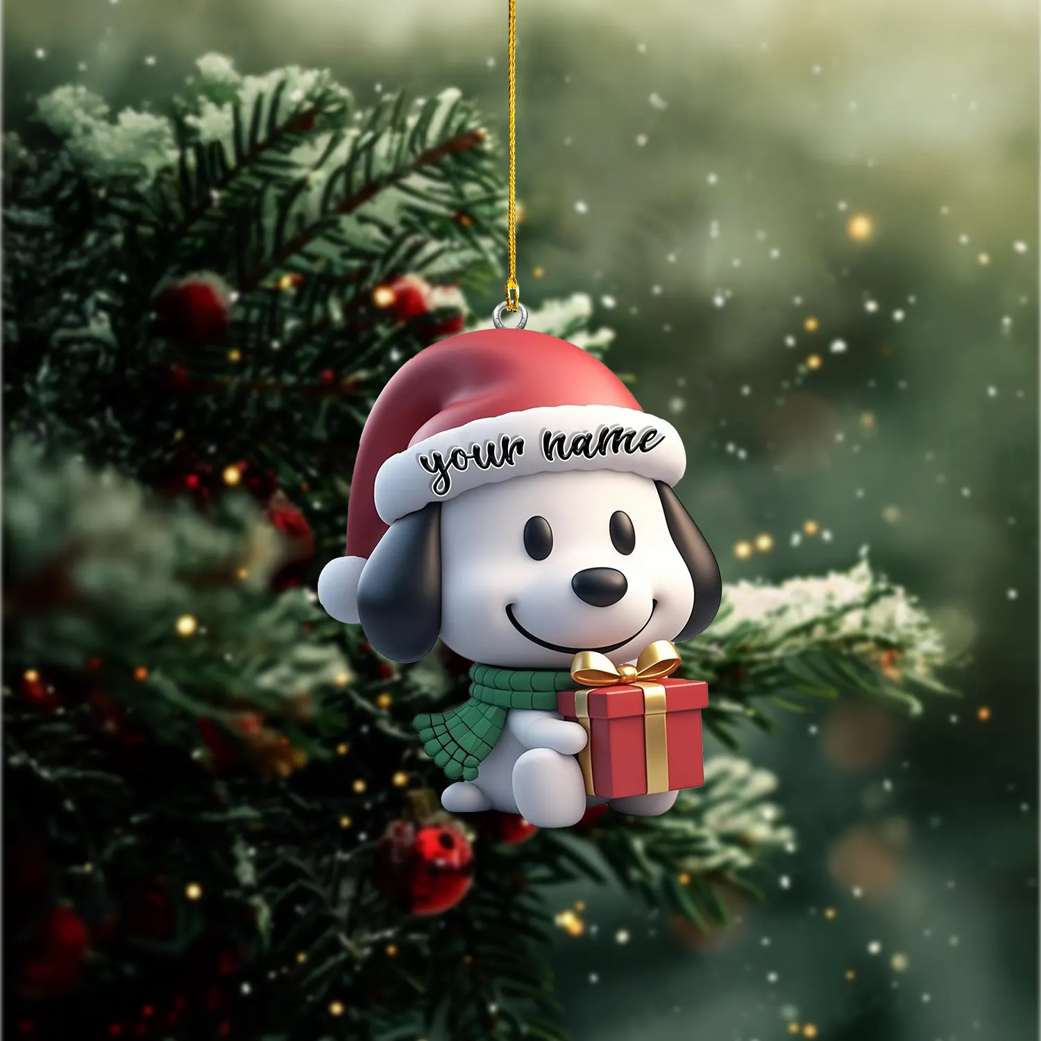 Sportswearmerch Snoopy x Christmas Personalized Acrylic Ornament Gift For Fans