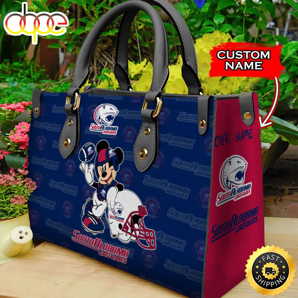 Sportswearmerch South Alabama Jaguars NCAA Mickey Leather Bag For Fan