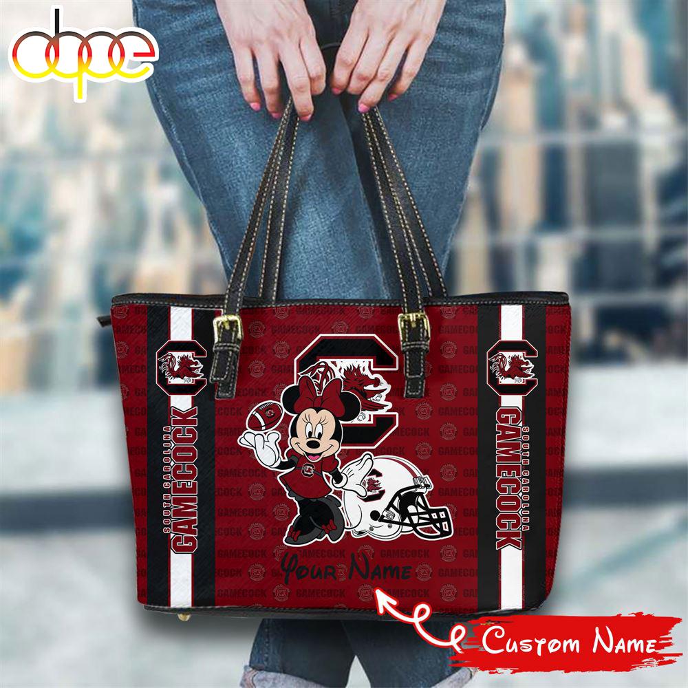 Sportswearmerch South Carolina Gamecocks NCAA Minnie Women Leather Tote Bag For Fan