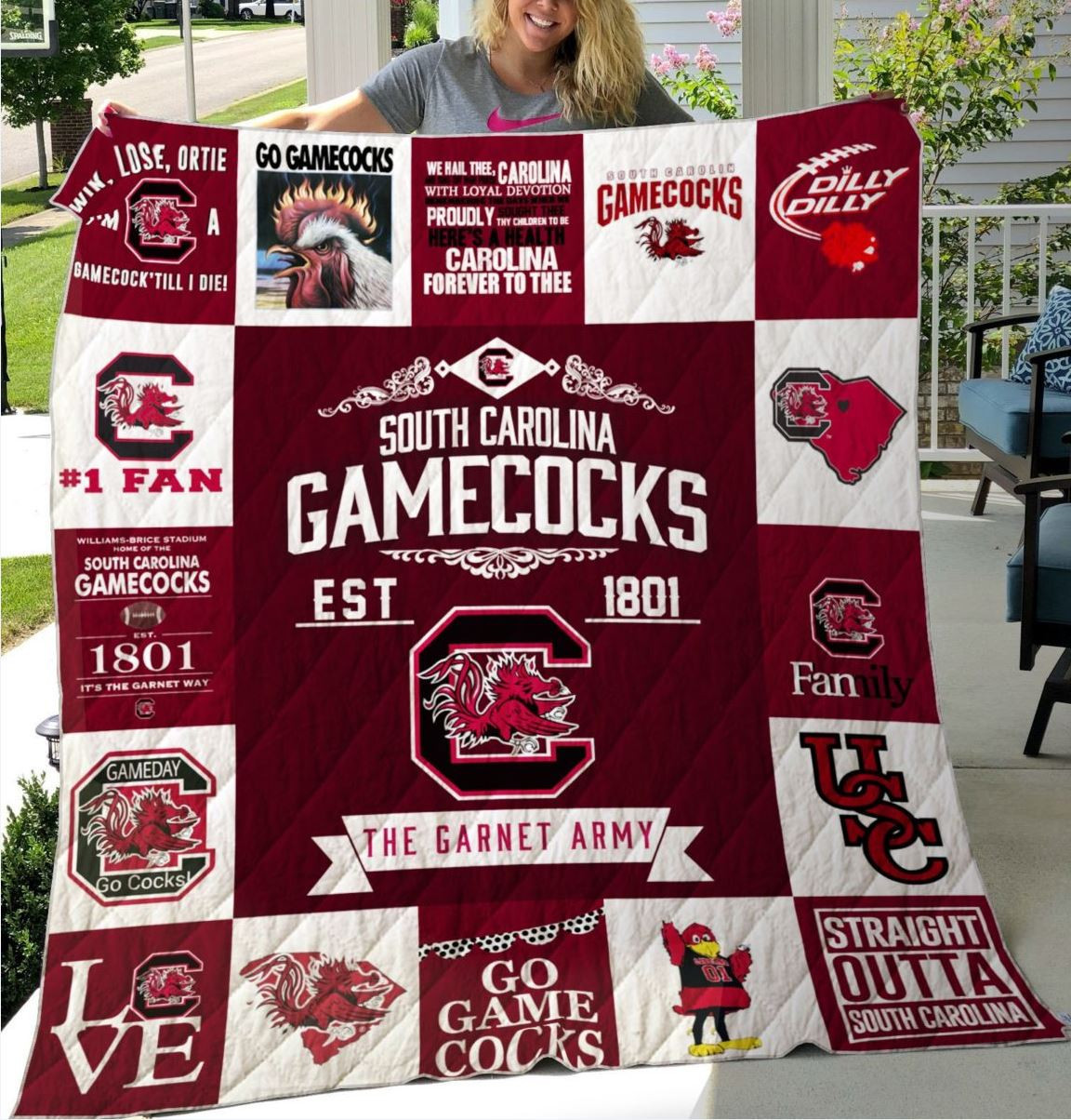 Sportswearmerch South Carolina Gamecocks NCAA Quilt Blanket For Fan