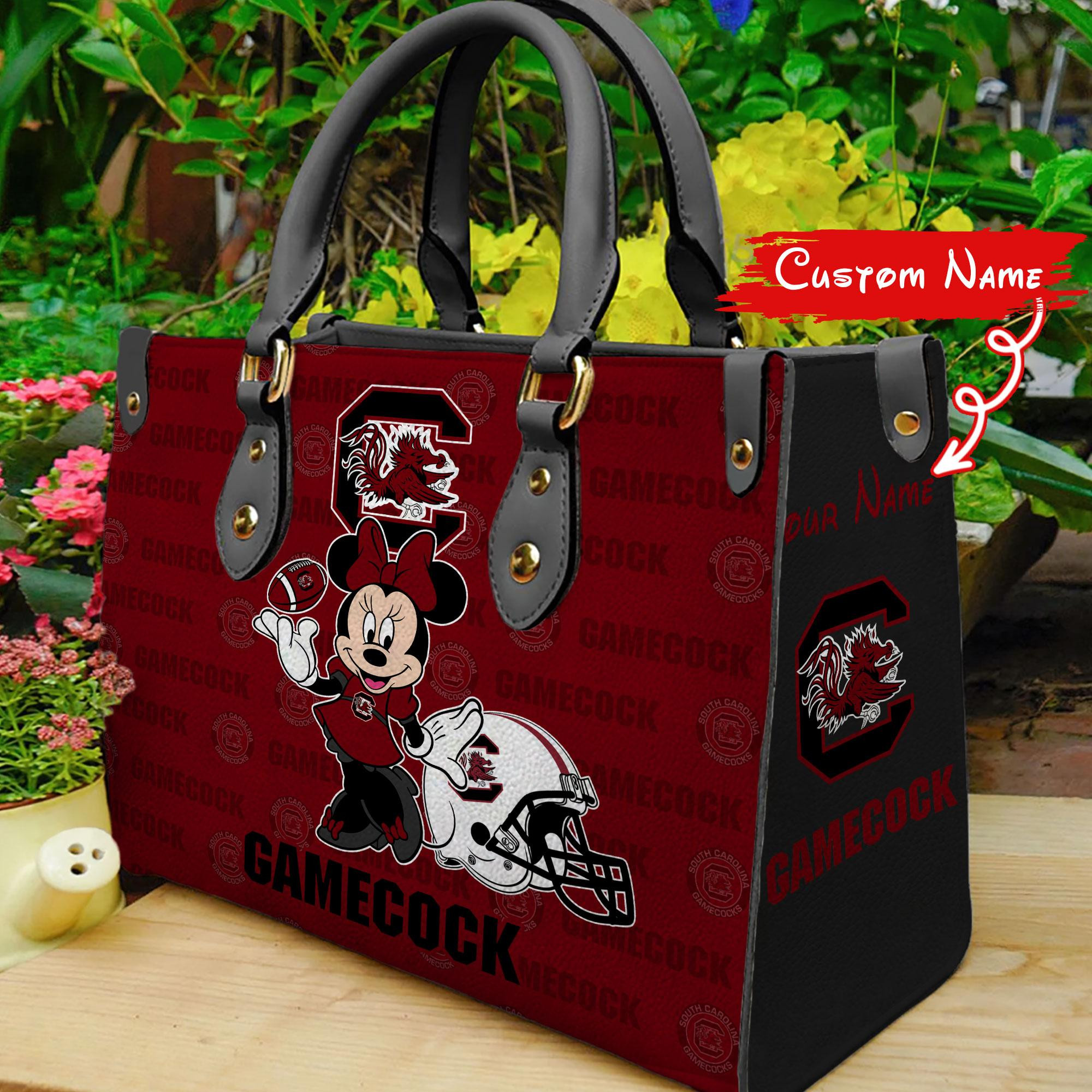 Sportswearmerch South Carolina Gamecocks NCAA x Minnie Women Leather Handbag For Fan