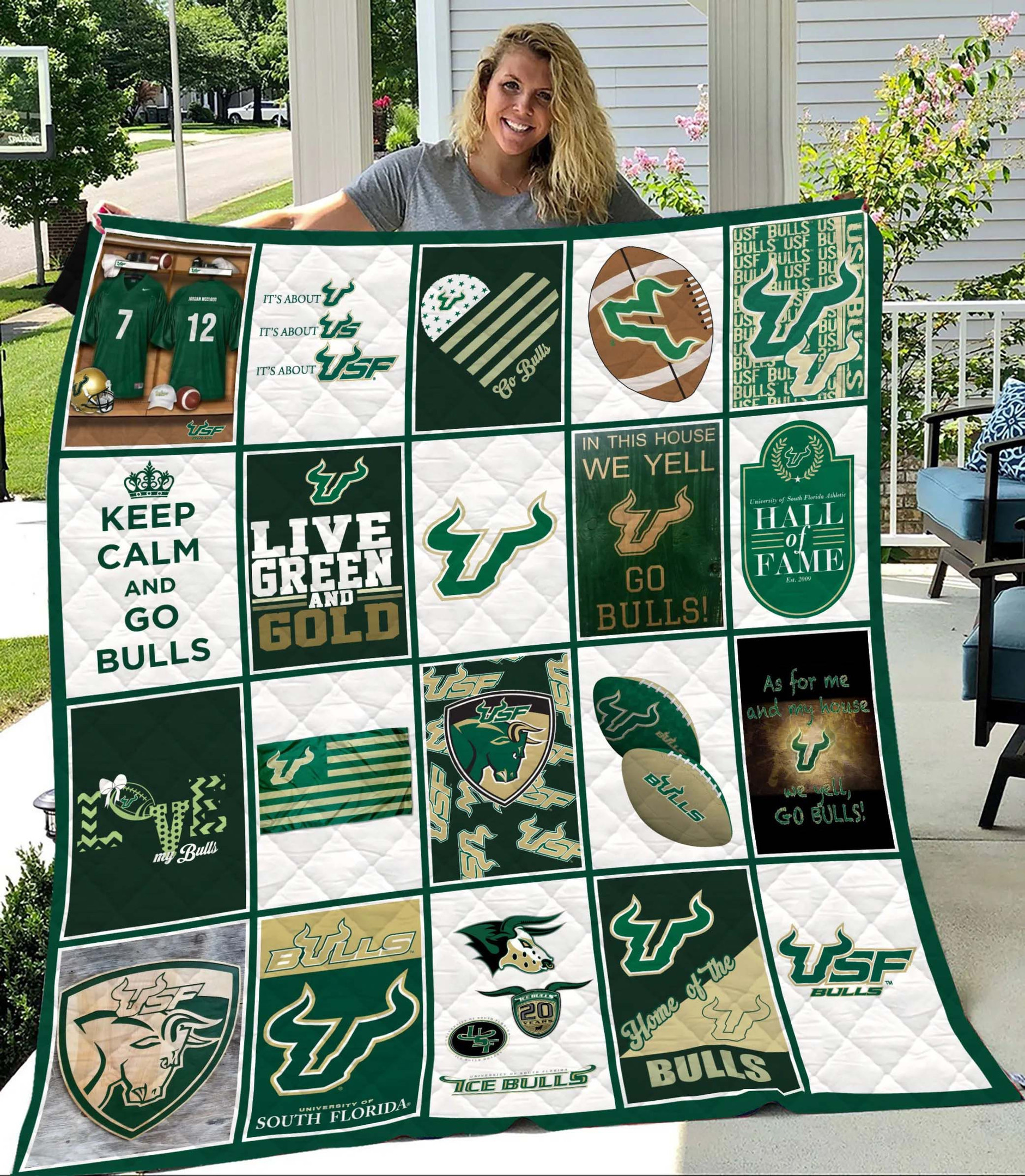 Sportswearmerch South Florida Bulls NCAA Quilt Blanket For Fan