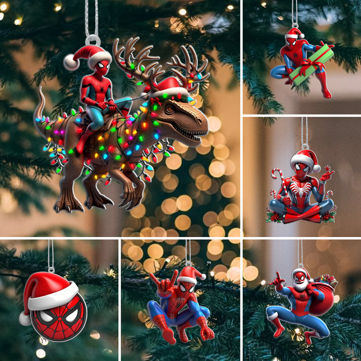 Sportswearmerch Spiderman Christmas Acrylic Ornament Gift For Fan